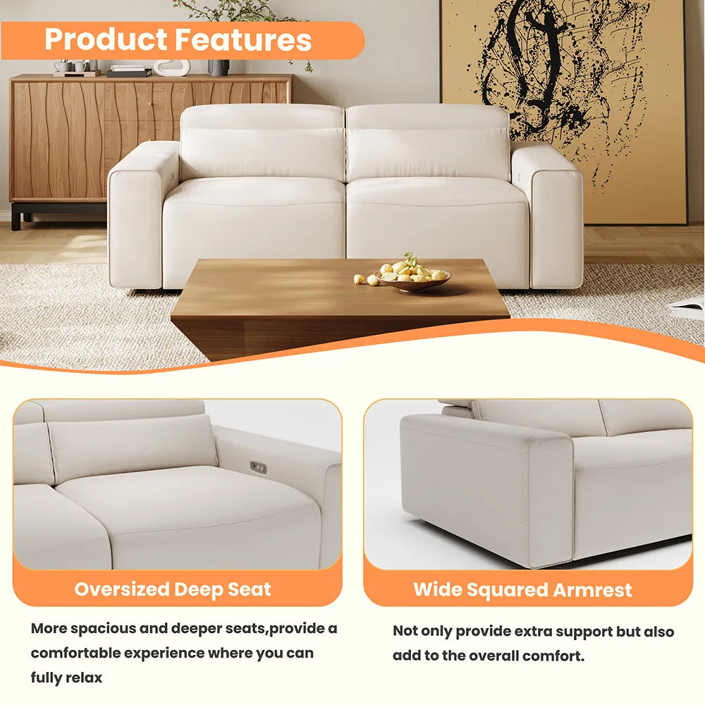 78.74'' Power Loveseat Sofa Reclining Couch Sofa