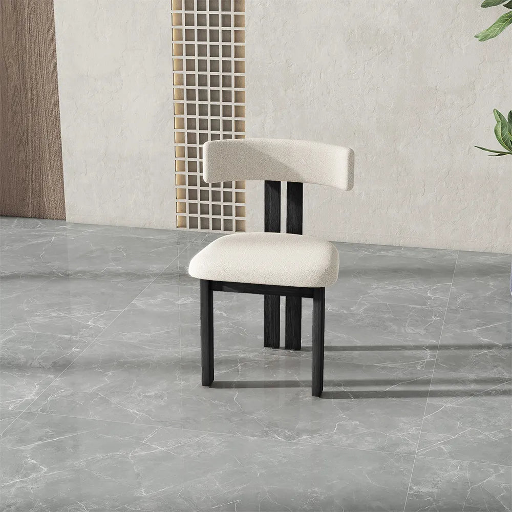 Lot de 2 chaises de salle à manger en bois modernes du milieu du siècle 