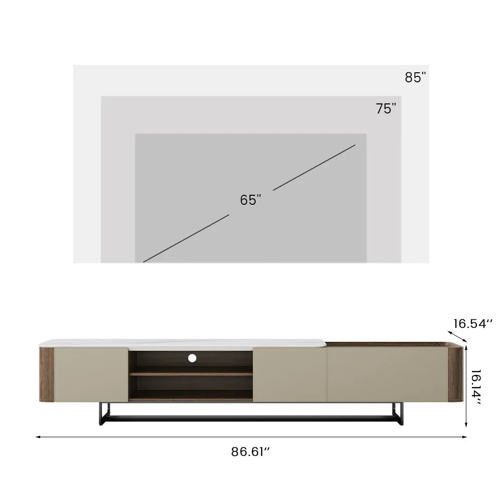 86.61" Modern Minimalist TV Stand