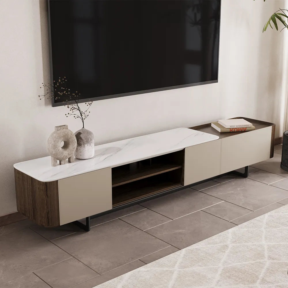 86.61" Modern Minimalist TV Stand