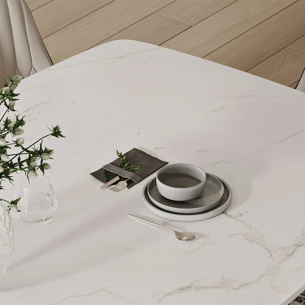 Hobart - Rectangular Matte  Sintered Stone Dining Table — view 6