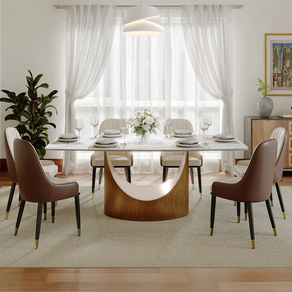 Hobart - Rectangular Matte  Sintered Stone Dining Table — view 4