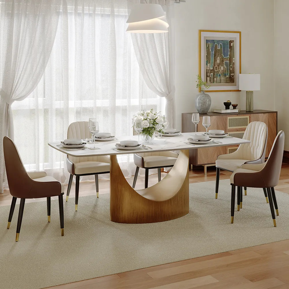Hobart - Rectangular Matte  Sintered Stone Dining Table — view 5