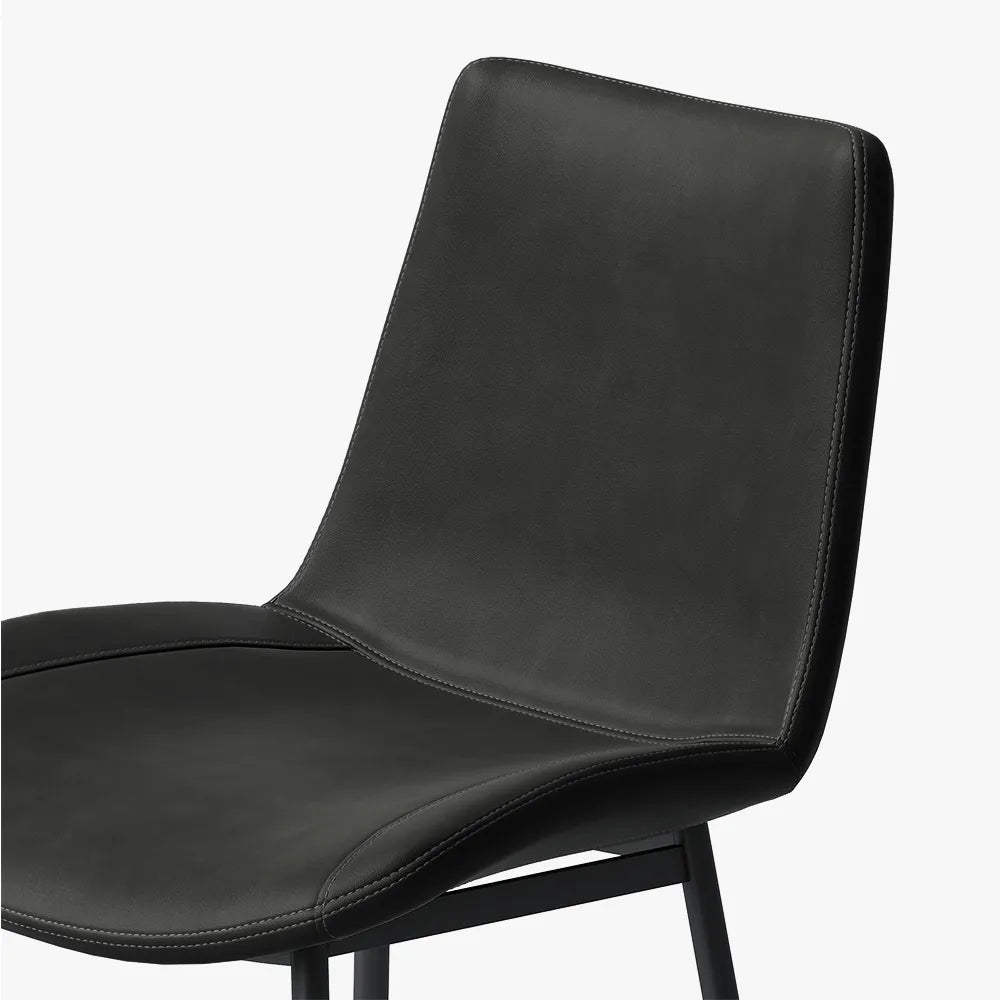 30'' Modern Minimalist Bar Height Faux Leather Stools Bar Set of 2