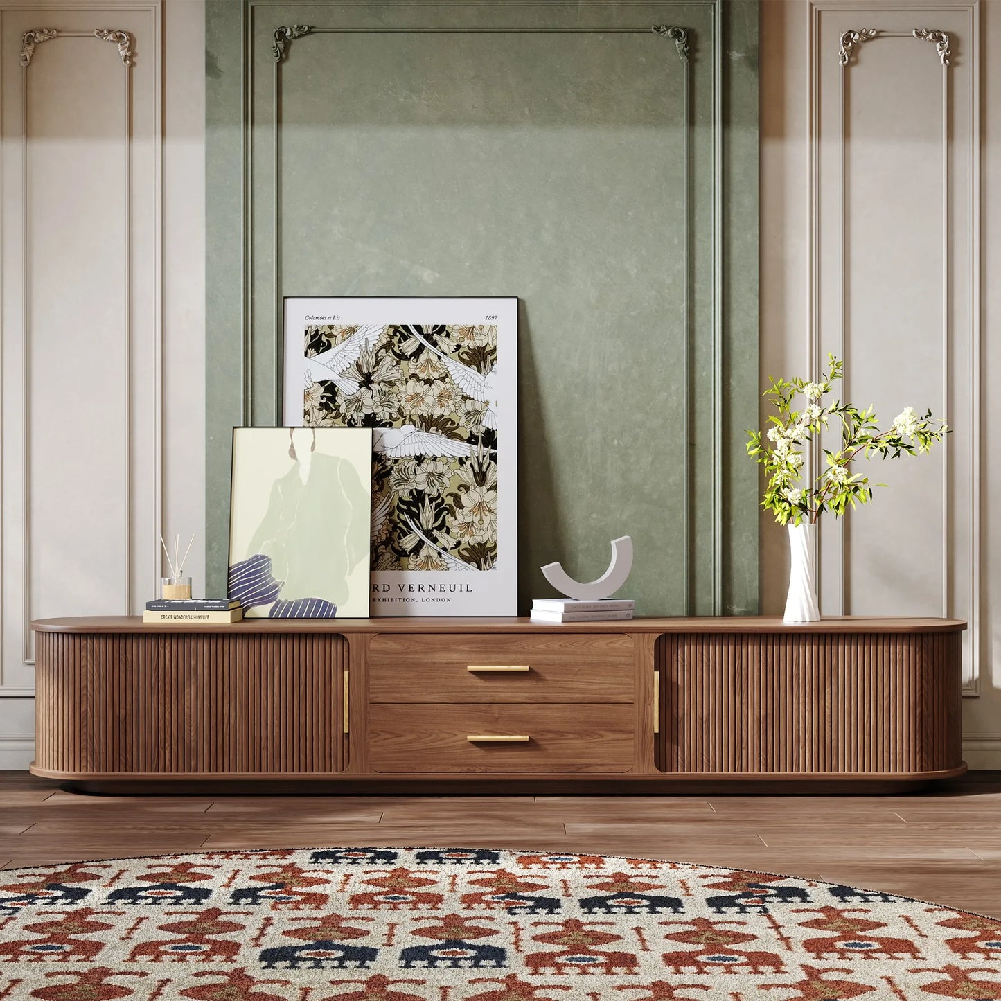 Eos-94.49"Mid-Century Modern TV Stand