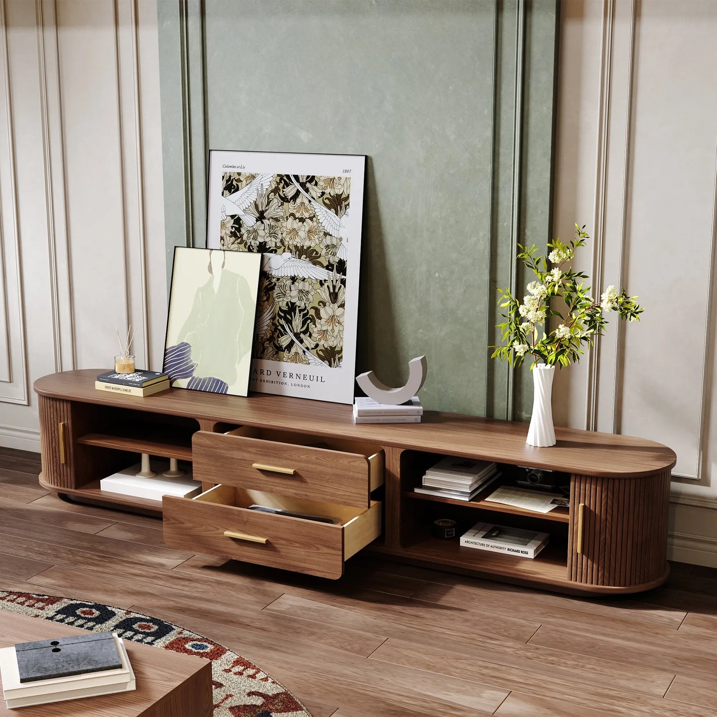 Eos-94.49"Mid-Century Modern TV Stand