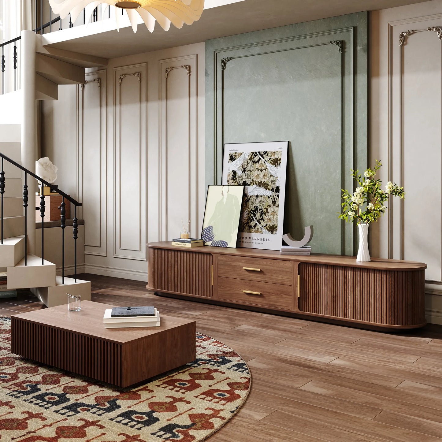 Eos-94.49"Mid-Century Modern TV Stand