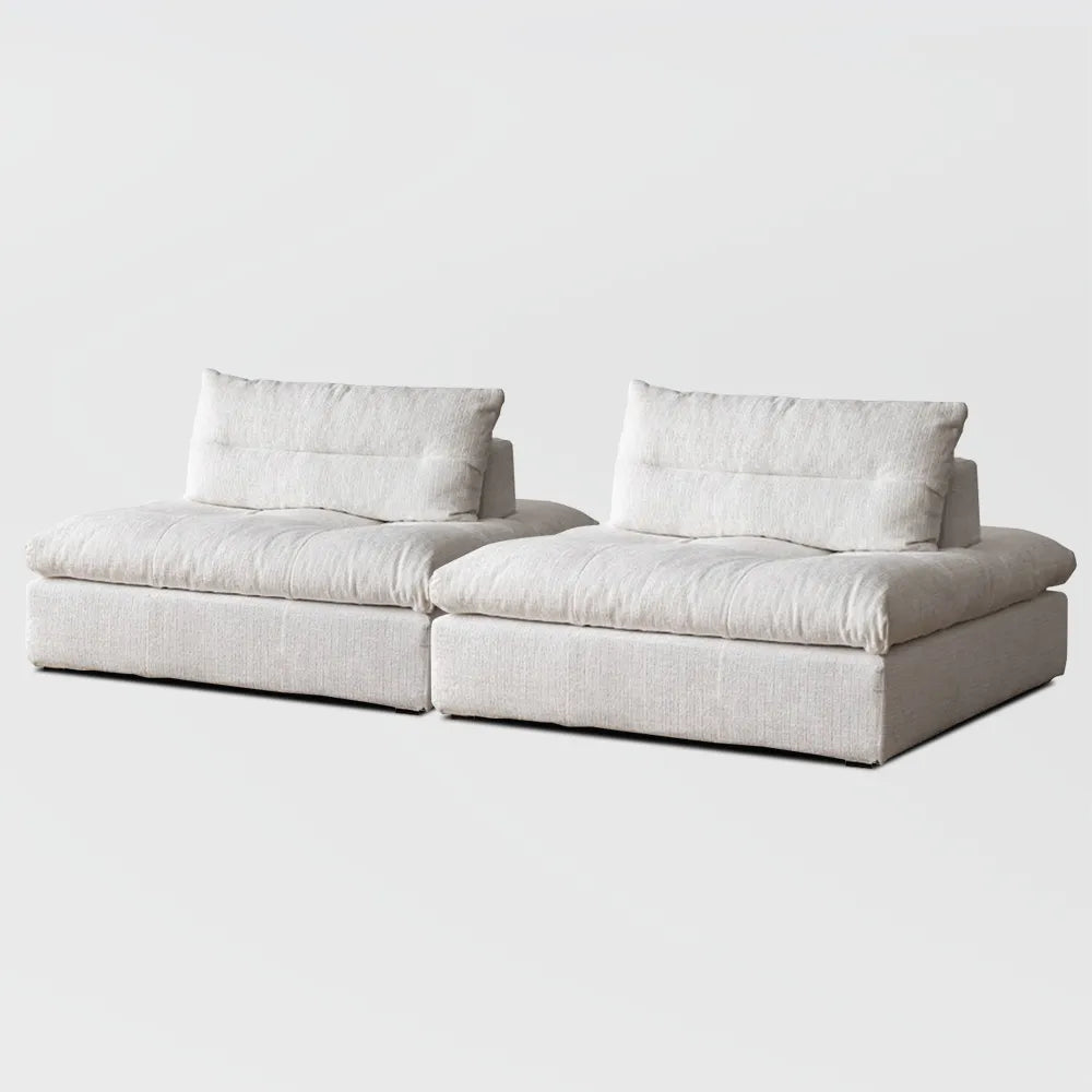 Cream-colored modern removable and washable modular sofa