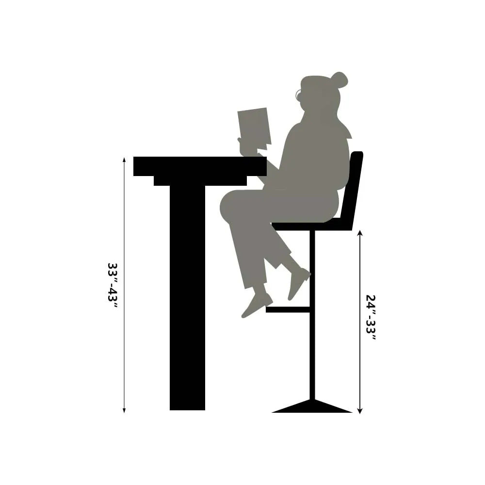 Ensemble de 2 tabourets de bar modernes de 26 po à hauteur de comptoir 