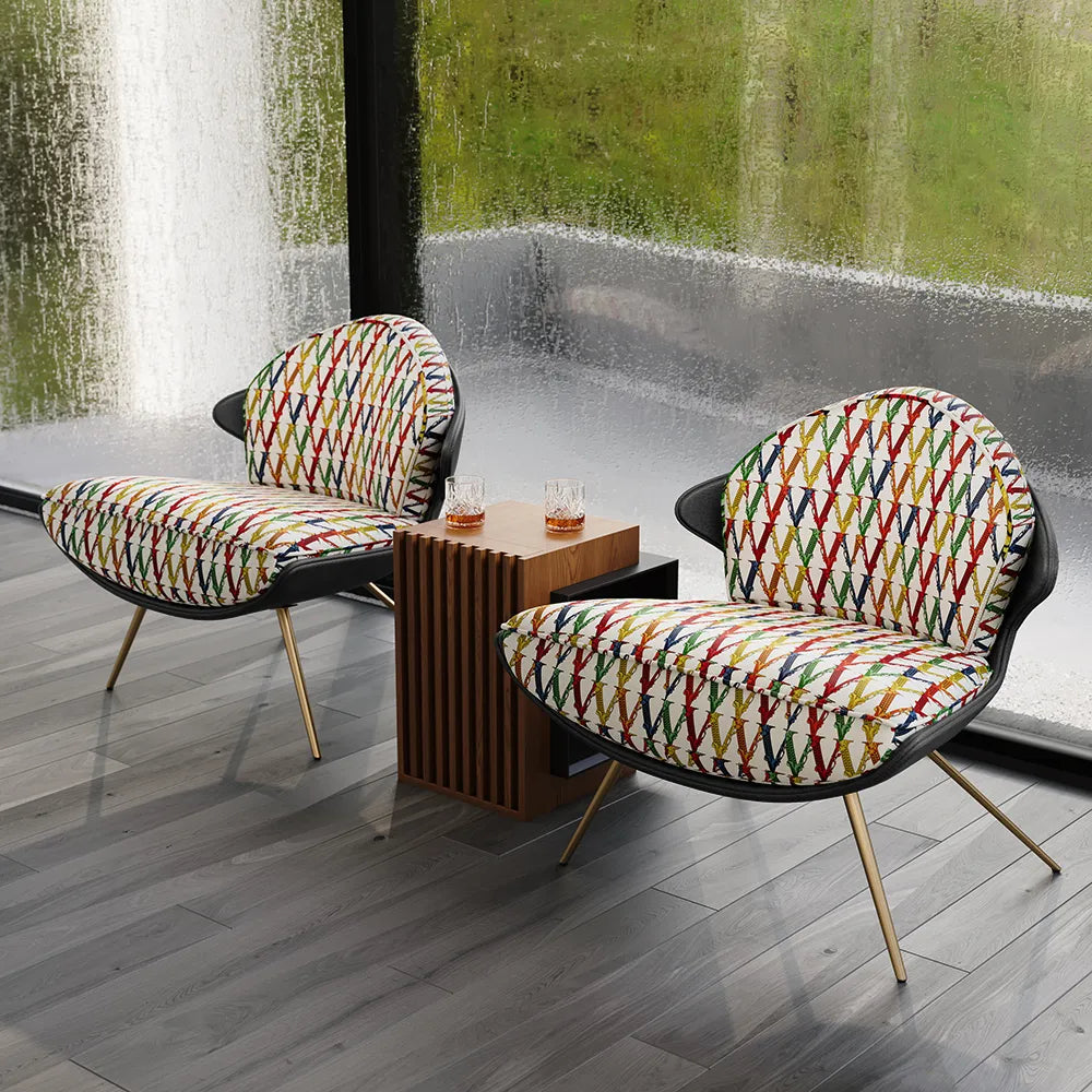 Colorblocking Accent Chair