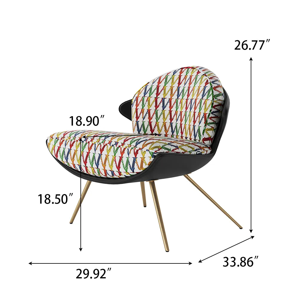 Colorblocking Accent Chair