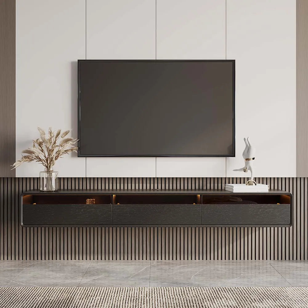 78.7" Black Floating TV Stand