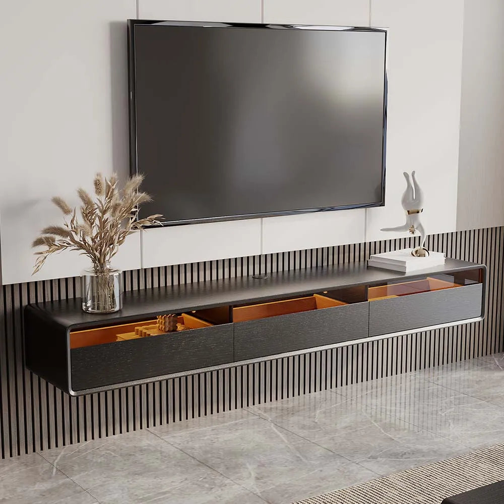 78.7" Black Floating TV Stand