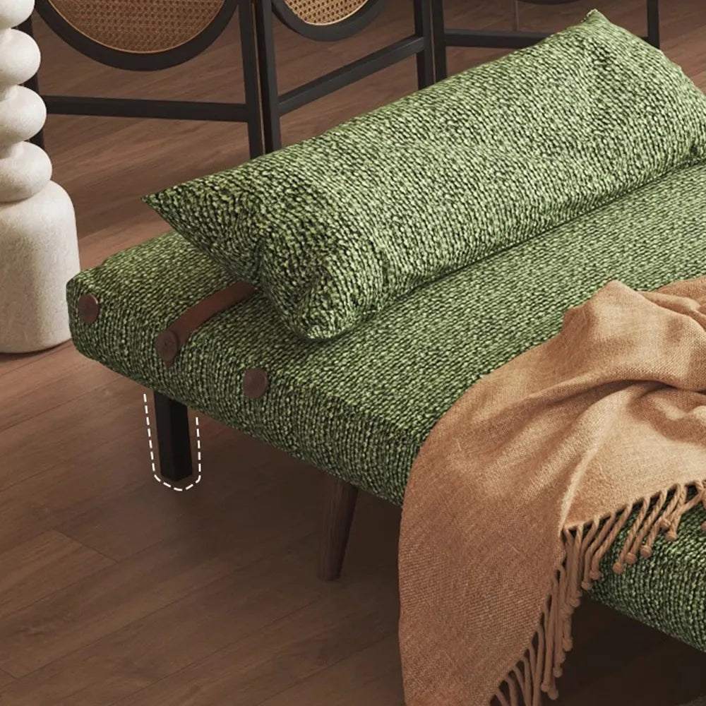 Chaise d'appoint pliante verte de 35,43 pouces 