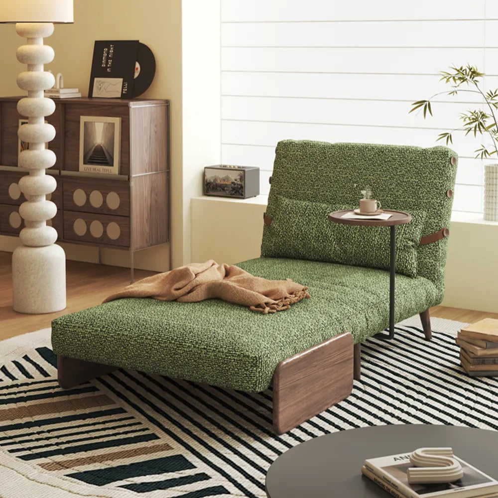 Chaise d'appoint pliante verte de 35,43 pouces 