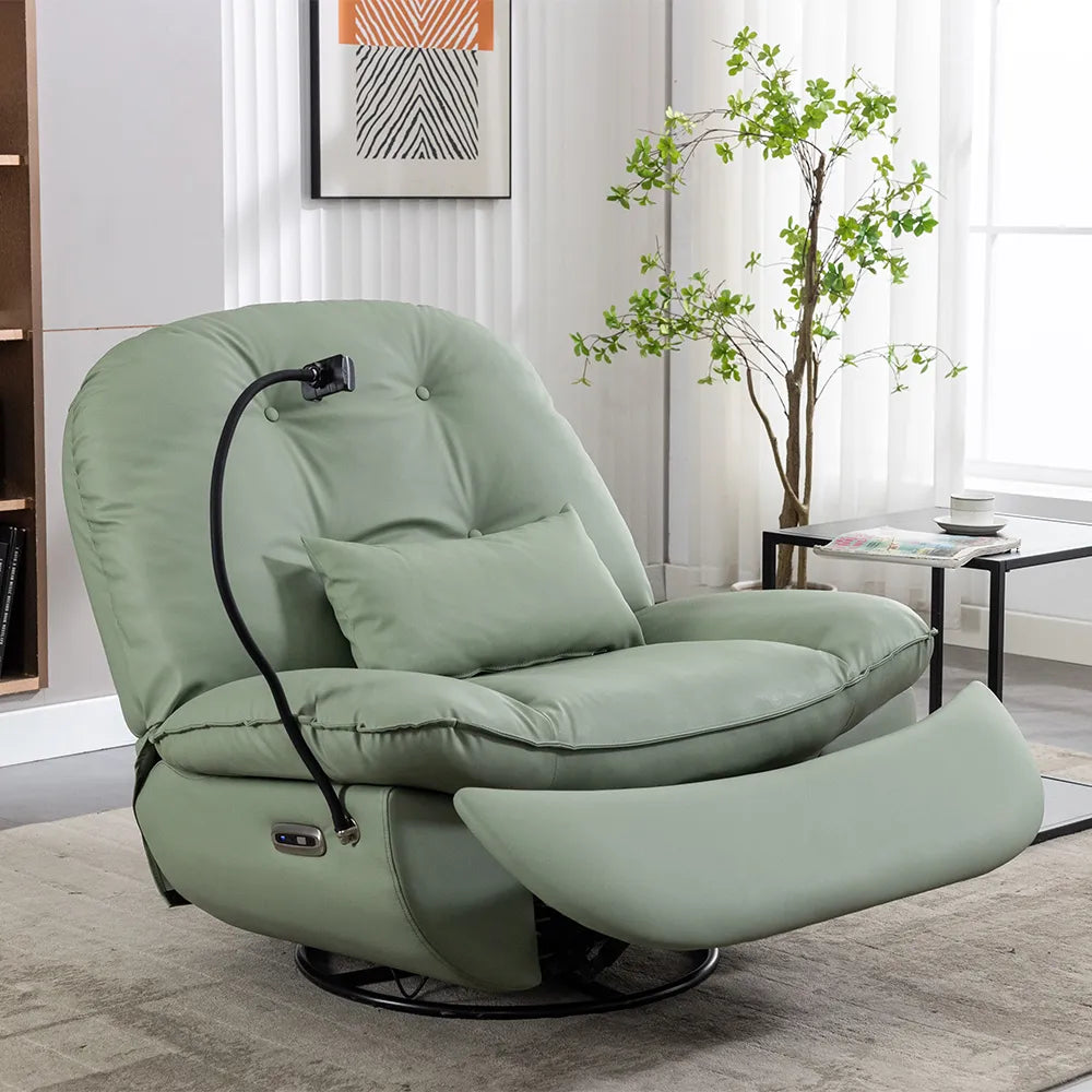 Fauteuil inclinable électrique pivotant avec coussin de taille 