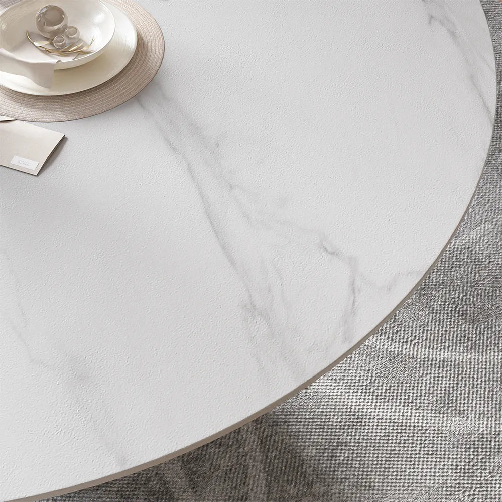 Vera - Round Matte Sintered Stone Dining Table — view 5