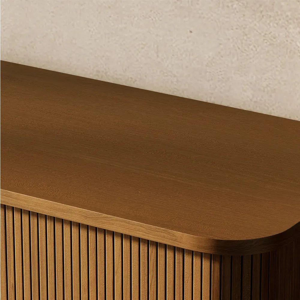 78.74" Mid-Century Modern Woven Rattan TV Stand