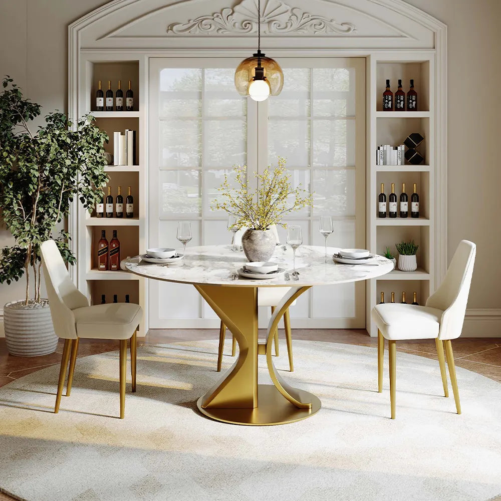 47" Modern Luxury Round Dining Table