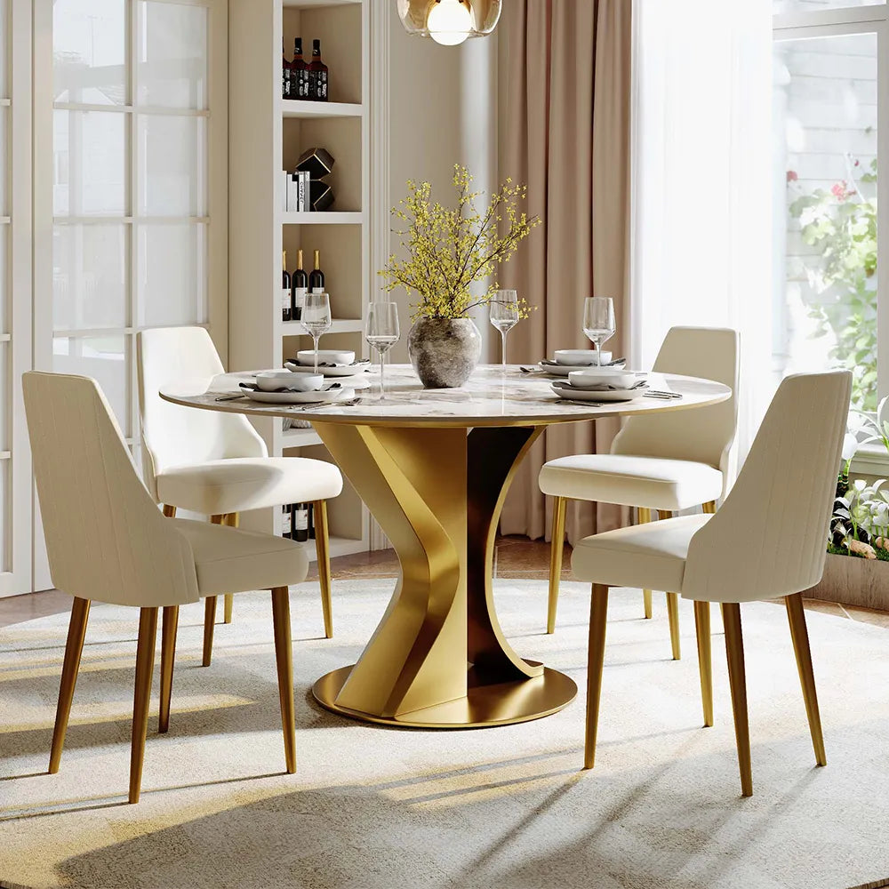 47" Modern Luxury Round Dining Table