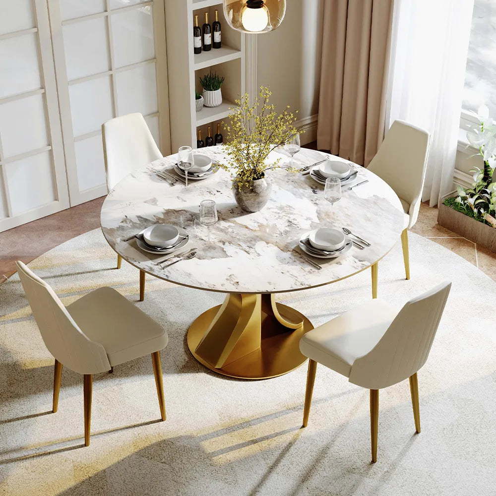 47" Modern Luxury Round Dining Table