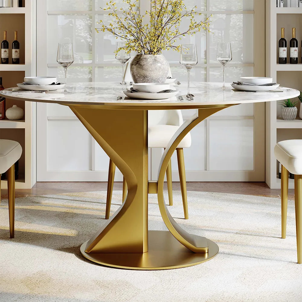 47" Modern Luxury Round Dining Table