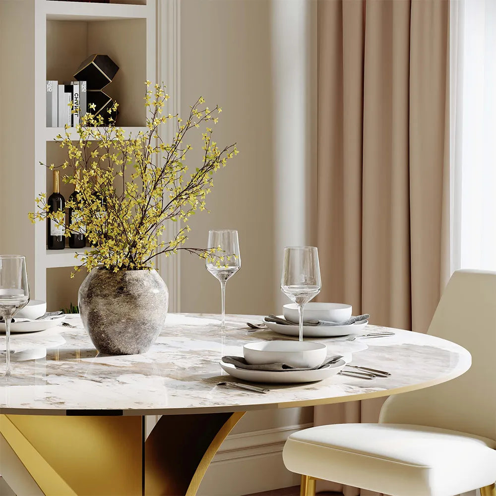 47" Modern Luxury Round Dining Table