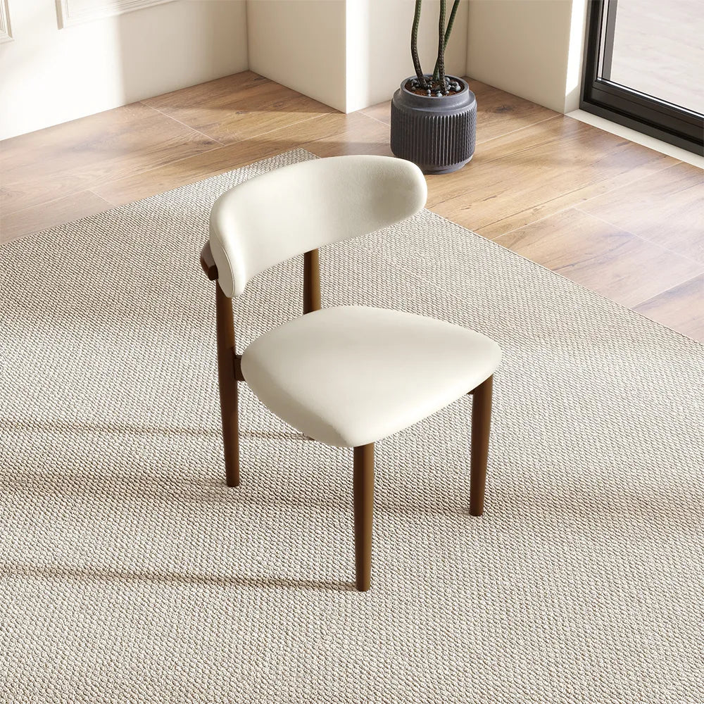 Lot de 2 chaises de salle à manger en bois modernes du milieu du siècle