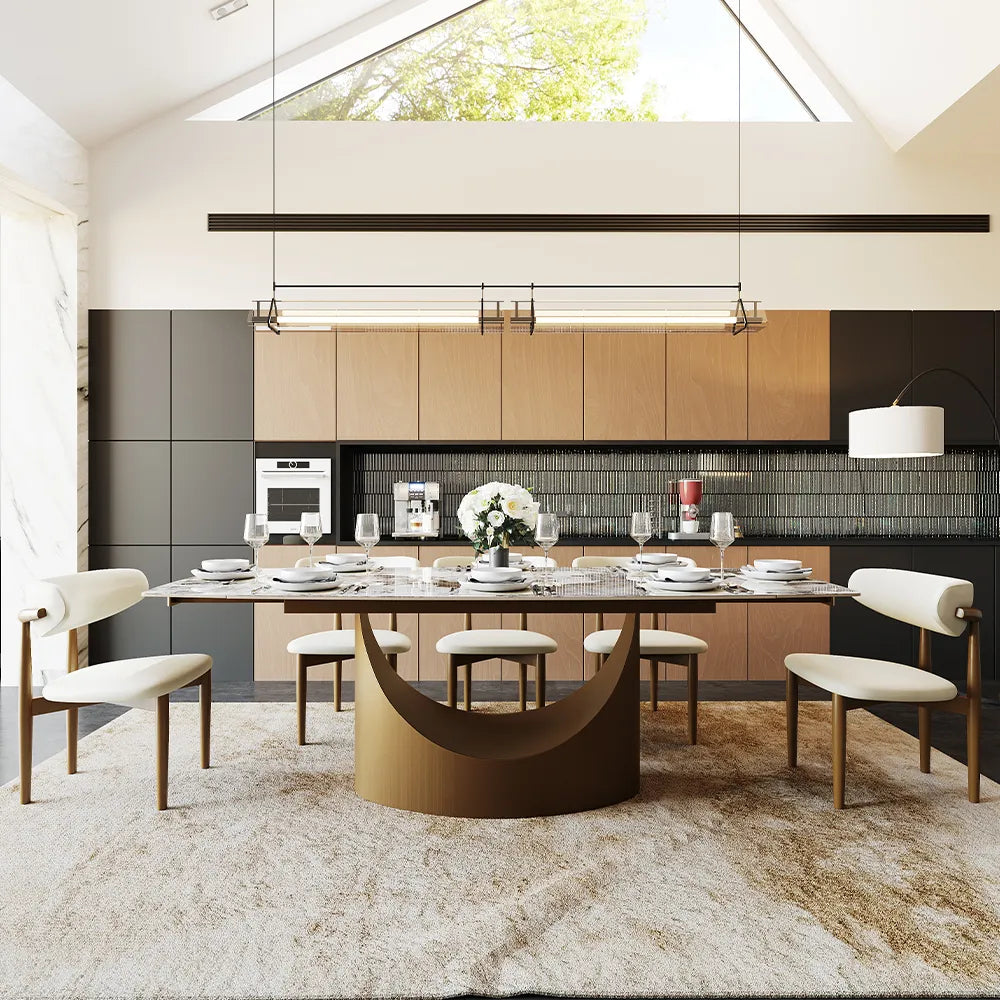 Hobart-Rectangular Sintered Stone Dining Table