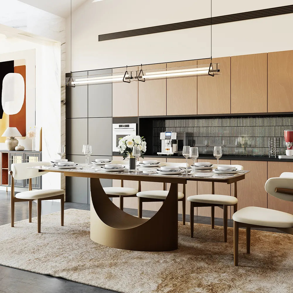 Hobart-Rectangular Sintered Stone Dining Table