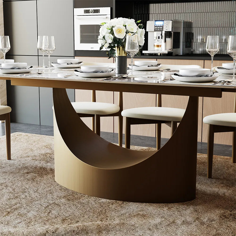 Hobart-Rectangular Sintered Stone Dining Table