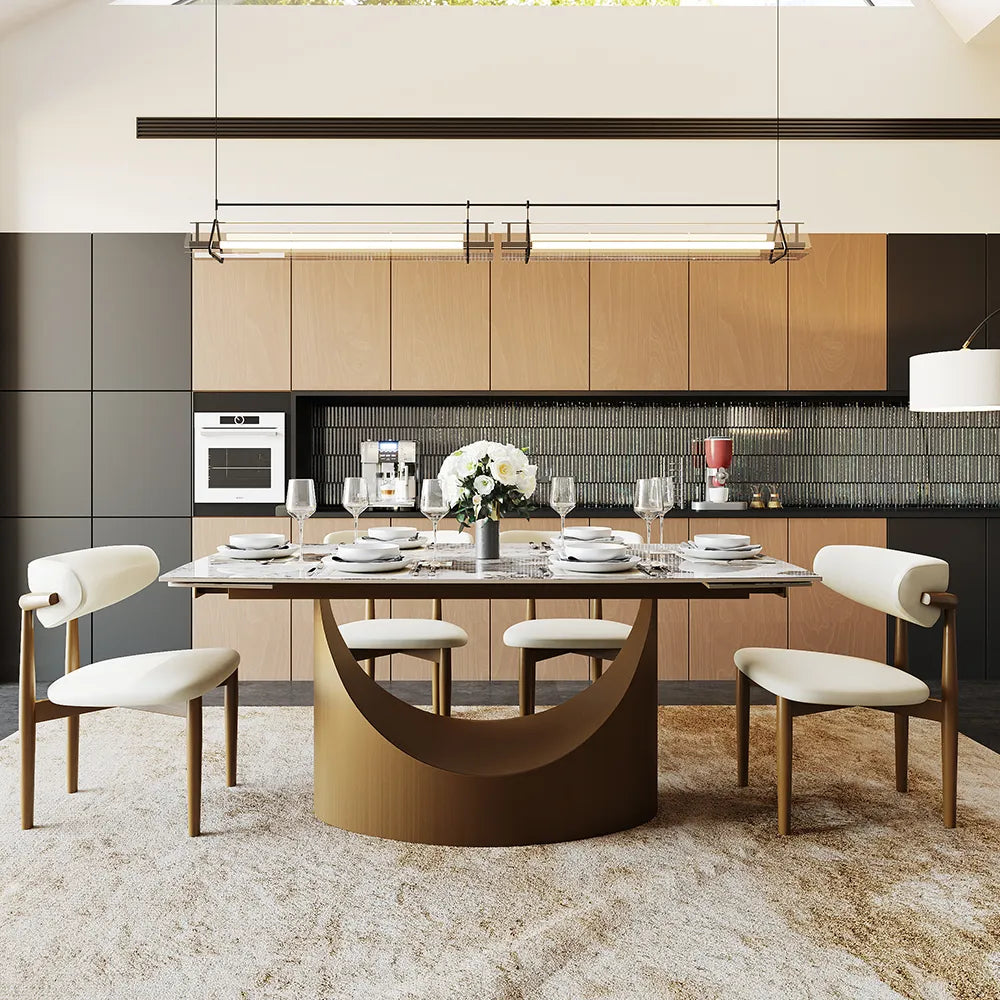 Hobart-Rectangular Sintered Stone Dining Table