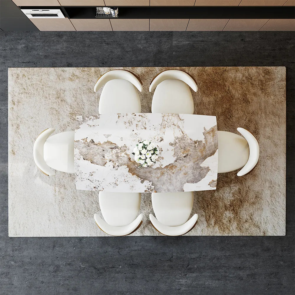 Hobart-Rectangular Sintered Stone Dining Table
