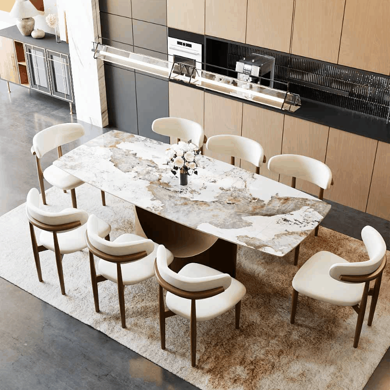 Hobart-Rectangular Sintered Stone Dining Table