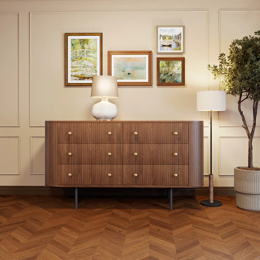 Silva - Commode moderne à 6 tiroirs 