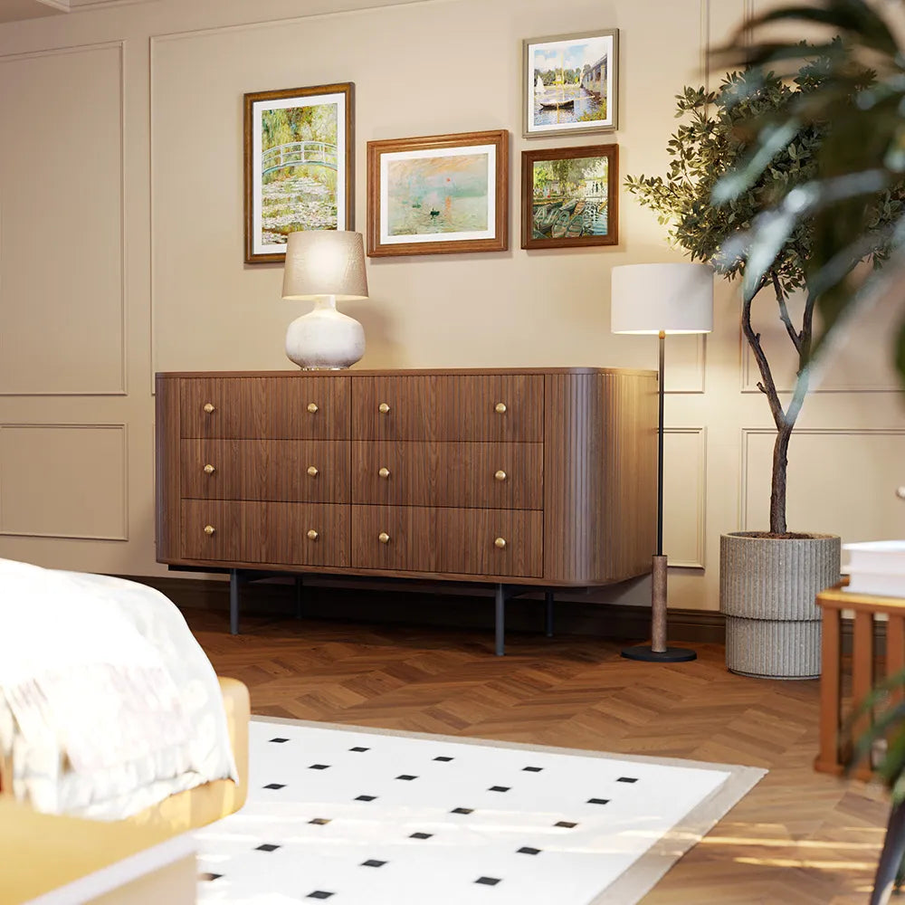 Silva - Commode moderne à 6 tiroirs 