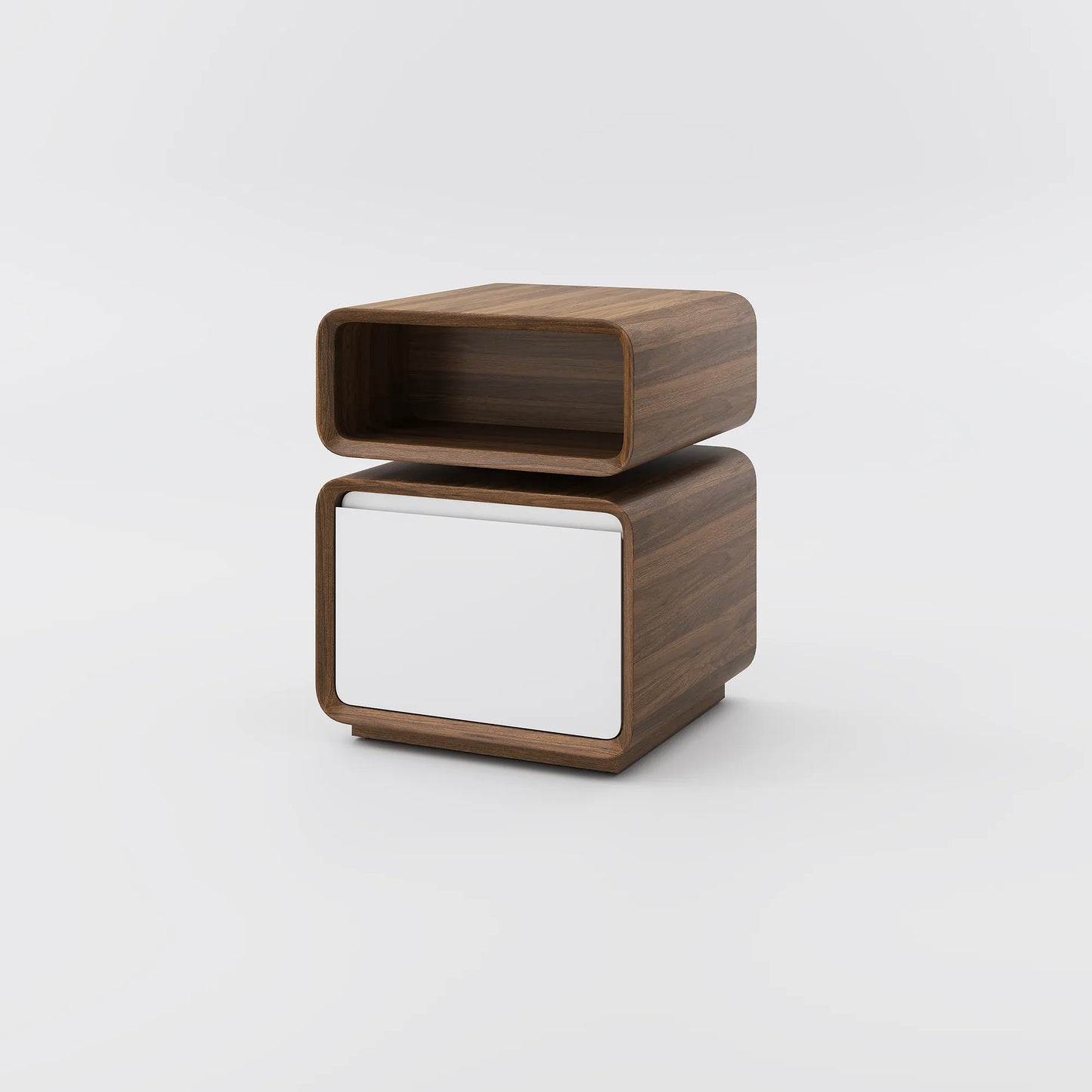 18" Modern Minimalist Side Table with Drawer