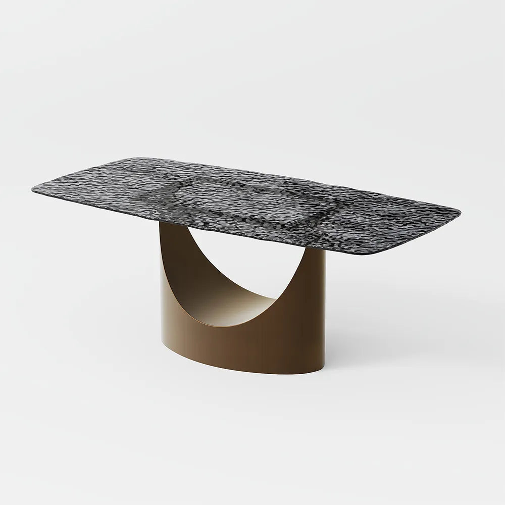Hobart-Rectangular Tempered Glass Dining Table