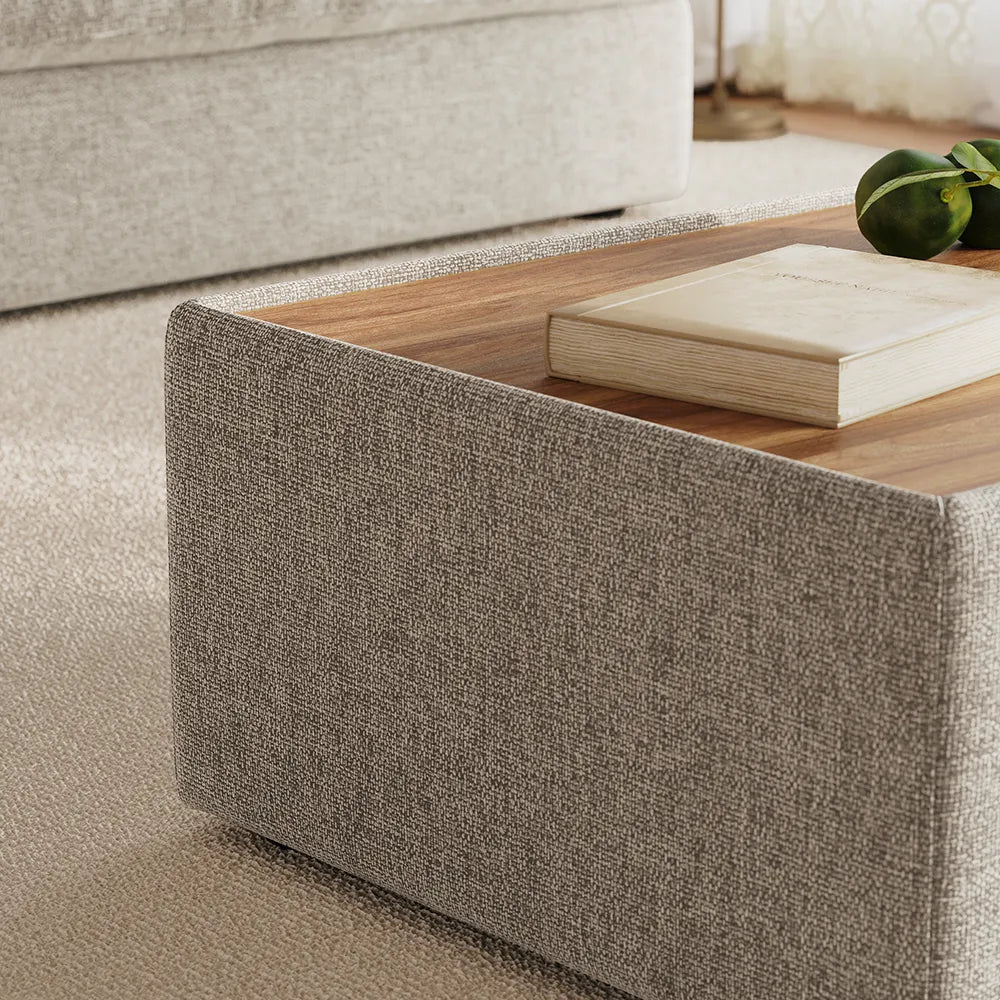 31.5'' Modern Minimalist Chenille Coffee Table