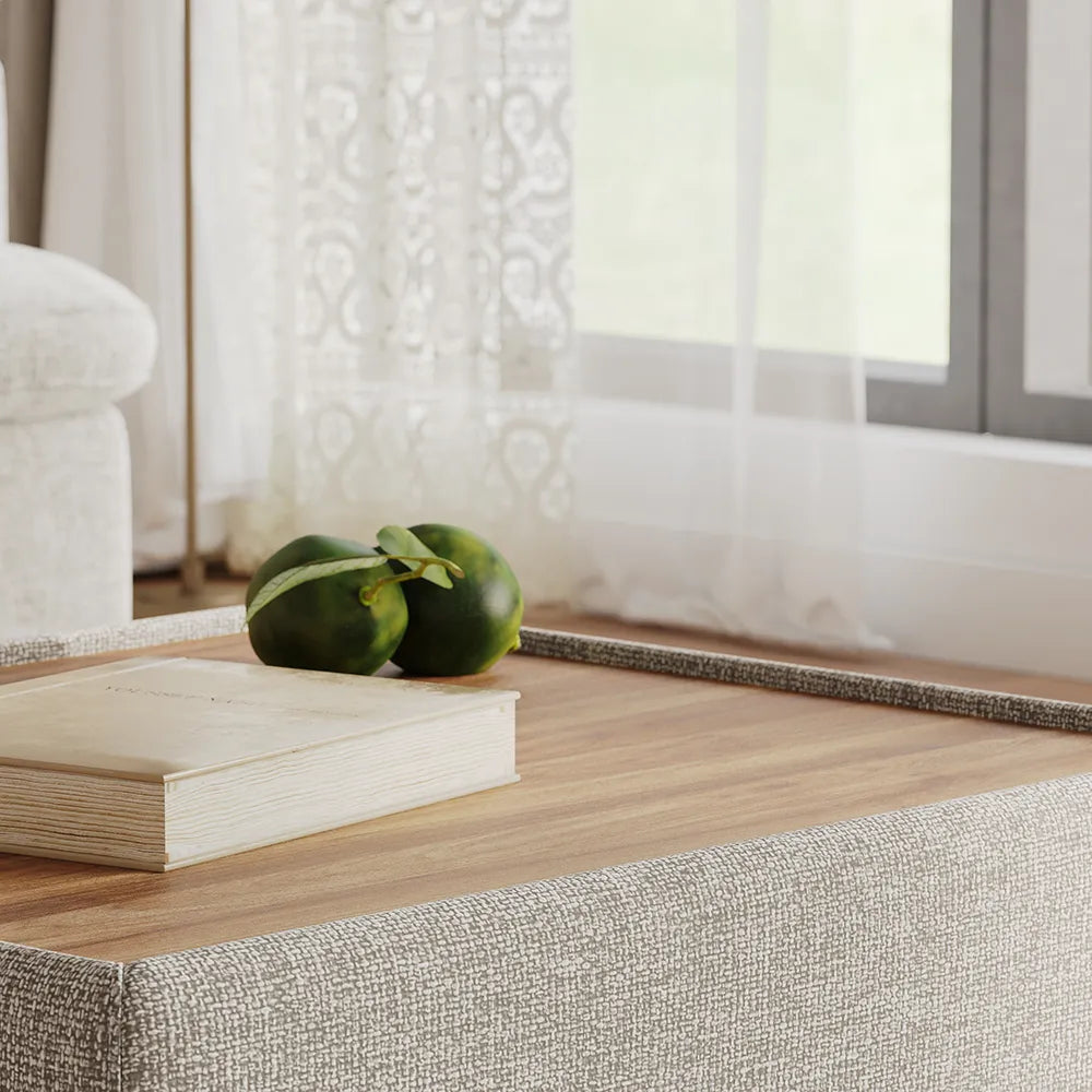 31.5'' Modern Minimalist Chenille Coffee Table