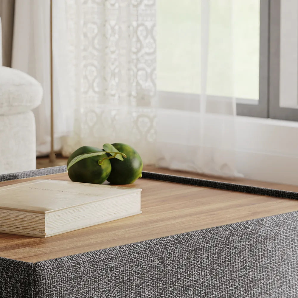 31.5'' Modern Minimalist Chenille Coffee Table