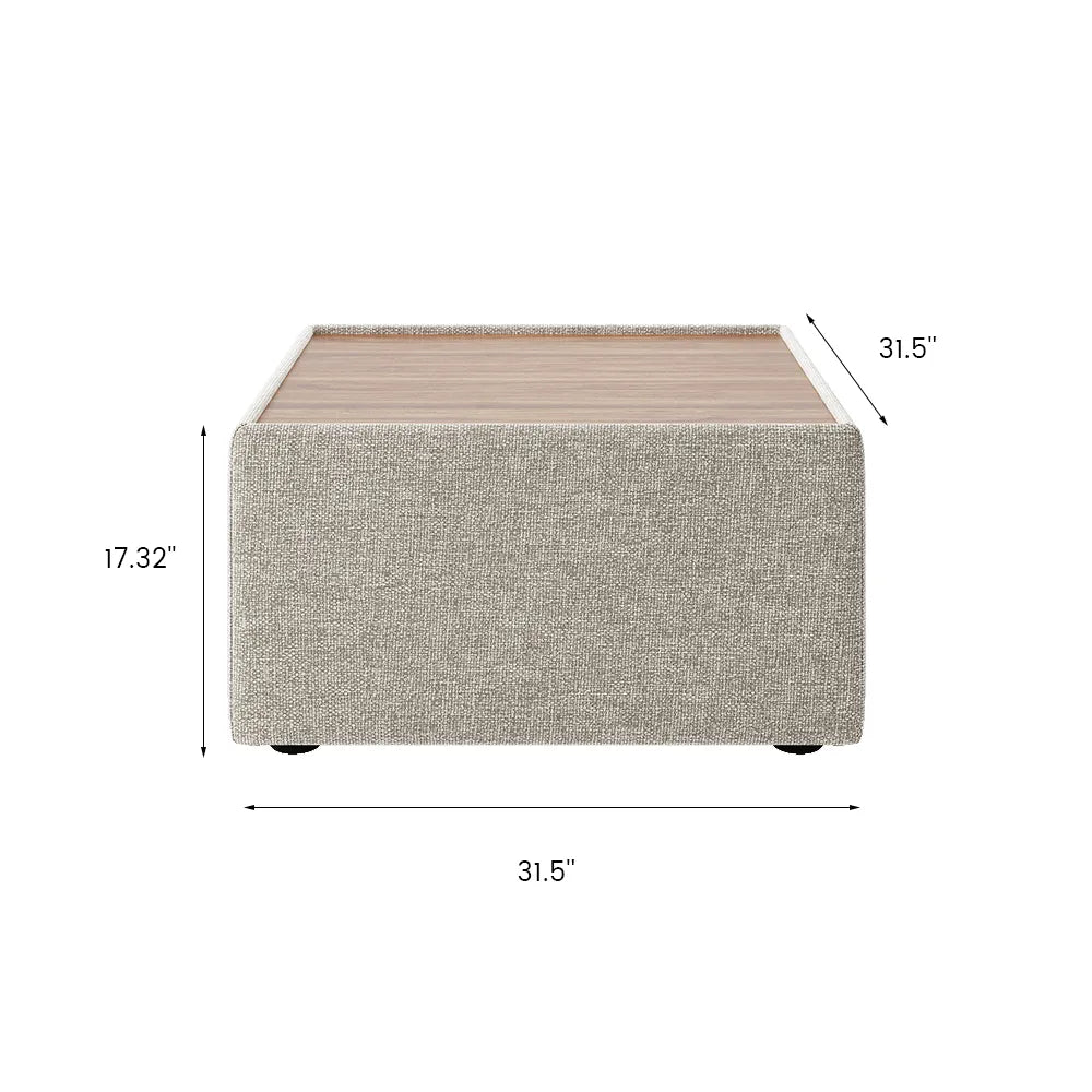 31.5'' Modern Minimalist Chenille Coffee Table