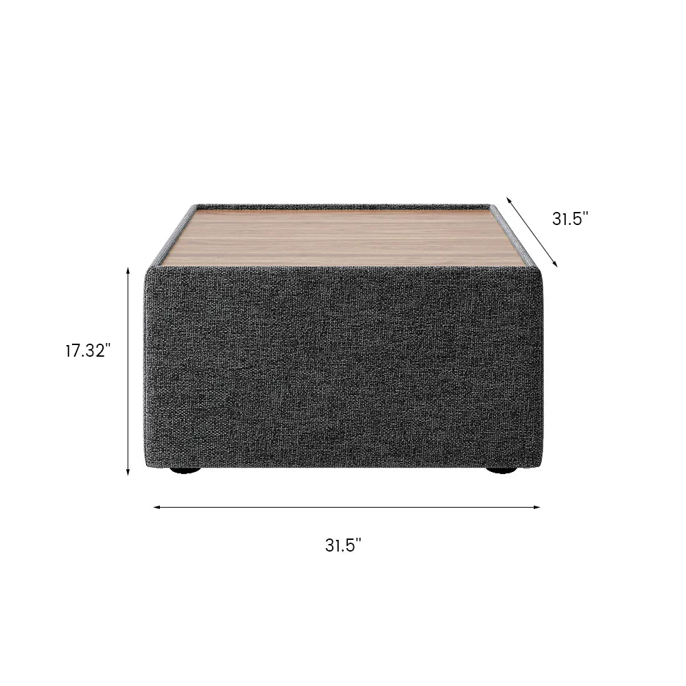 31.5'' Modern Minimalist Chenille Coffee Table