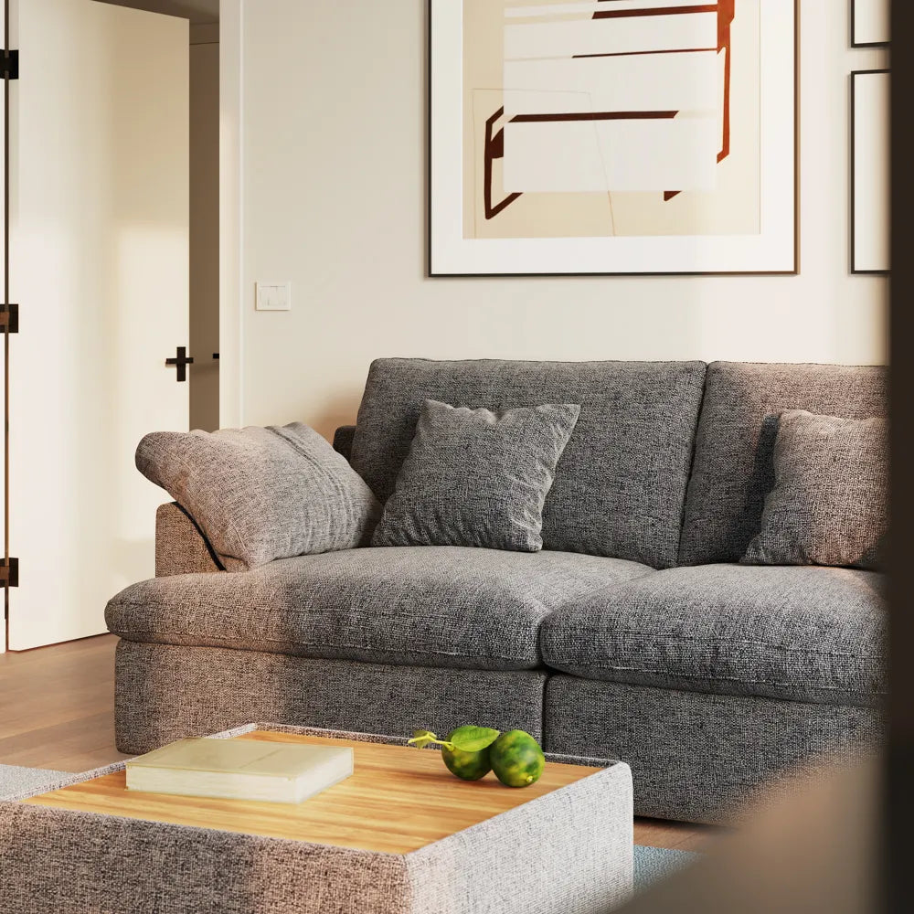 31.5'' Modern Minimalist Chenille Coffee Table