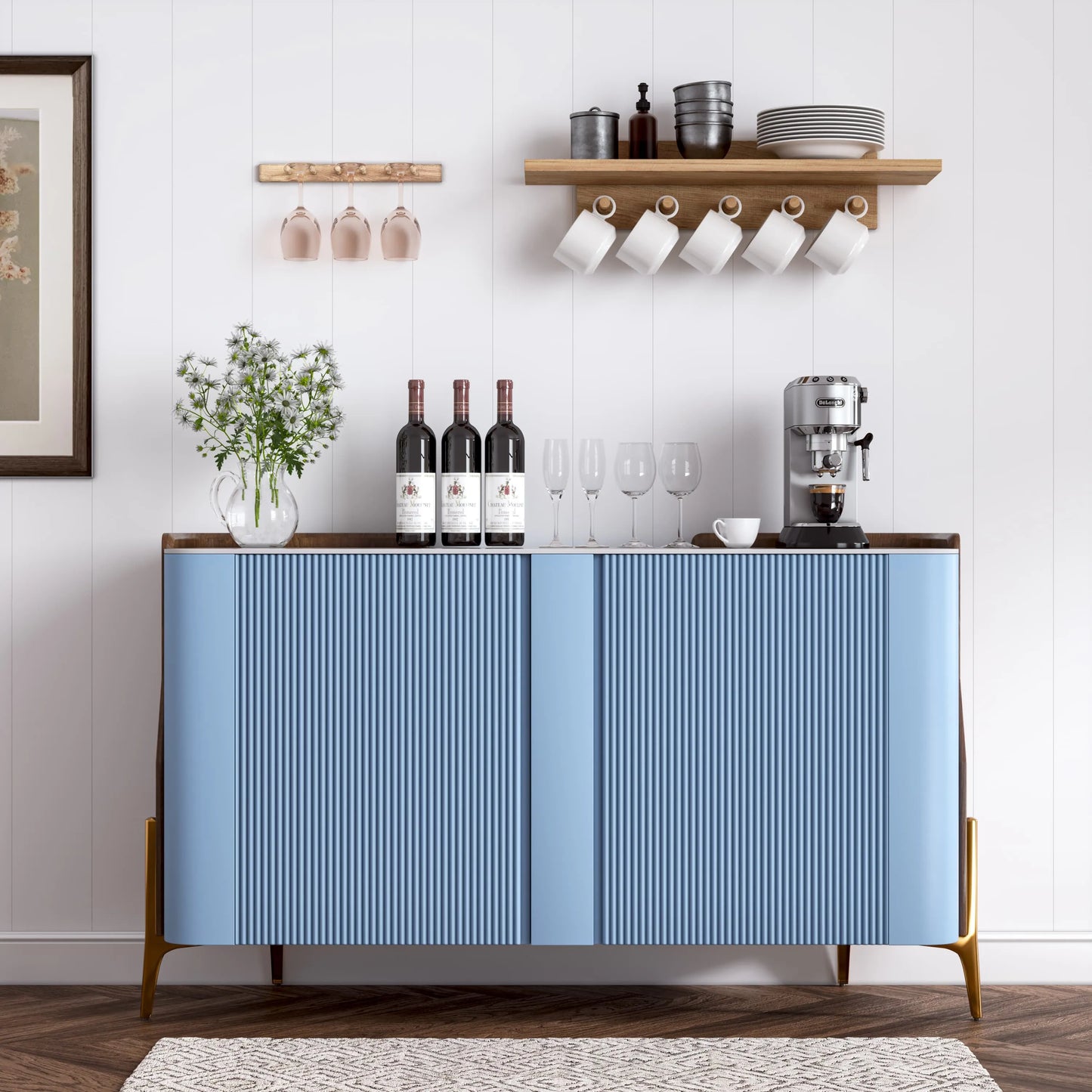 57'' Modern Storage Cabinet with Pandora Sintered Stone Top