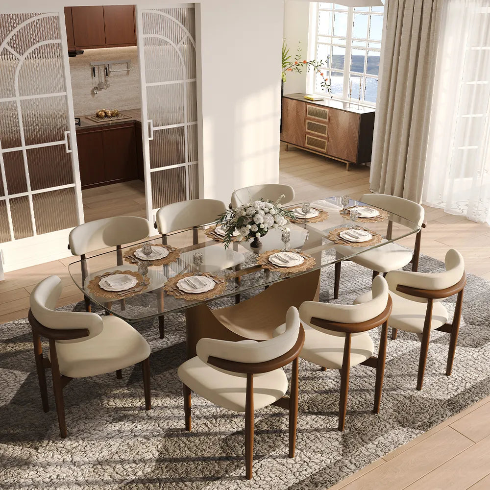 Hobart - Rectangular Tempered Glass Dining Table