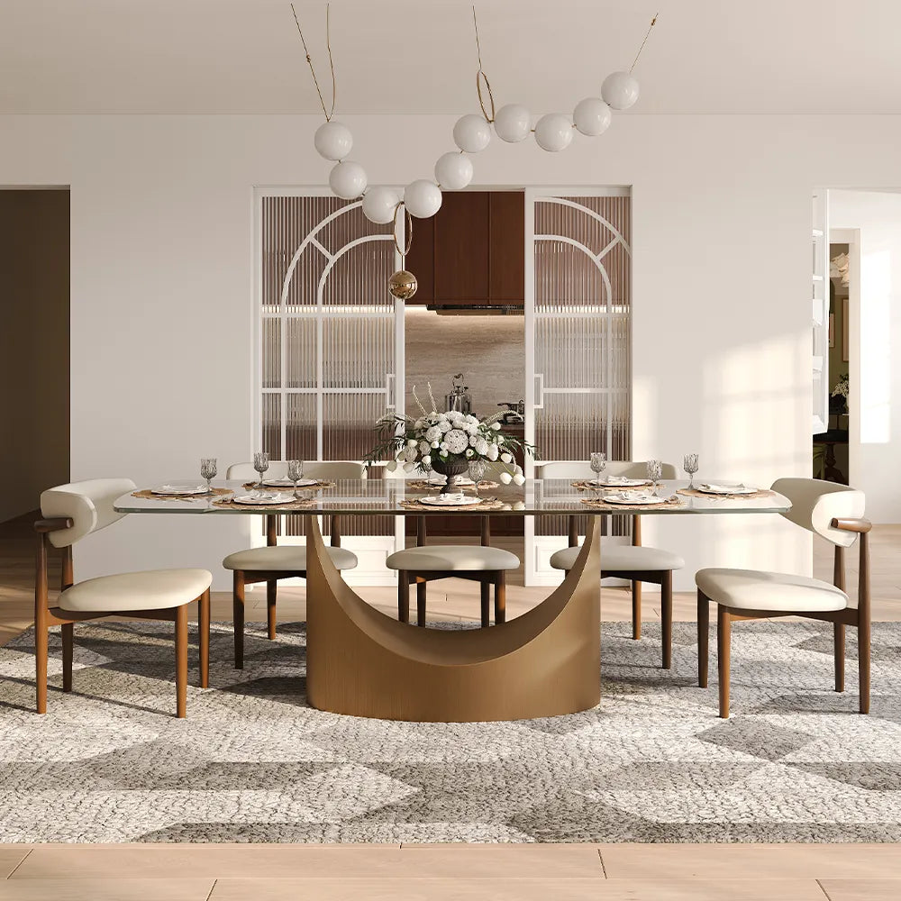 Hobart - Rectangular Tempered Glass Dining Table