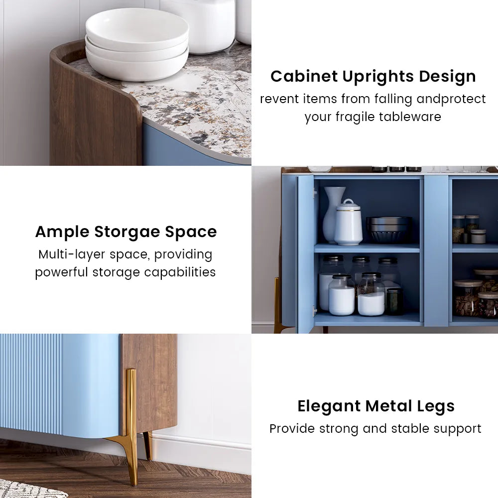 57'' Modern Storage Cabinet with Pandora Sintered Stone Top