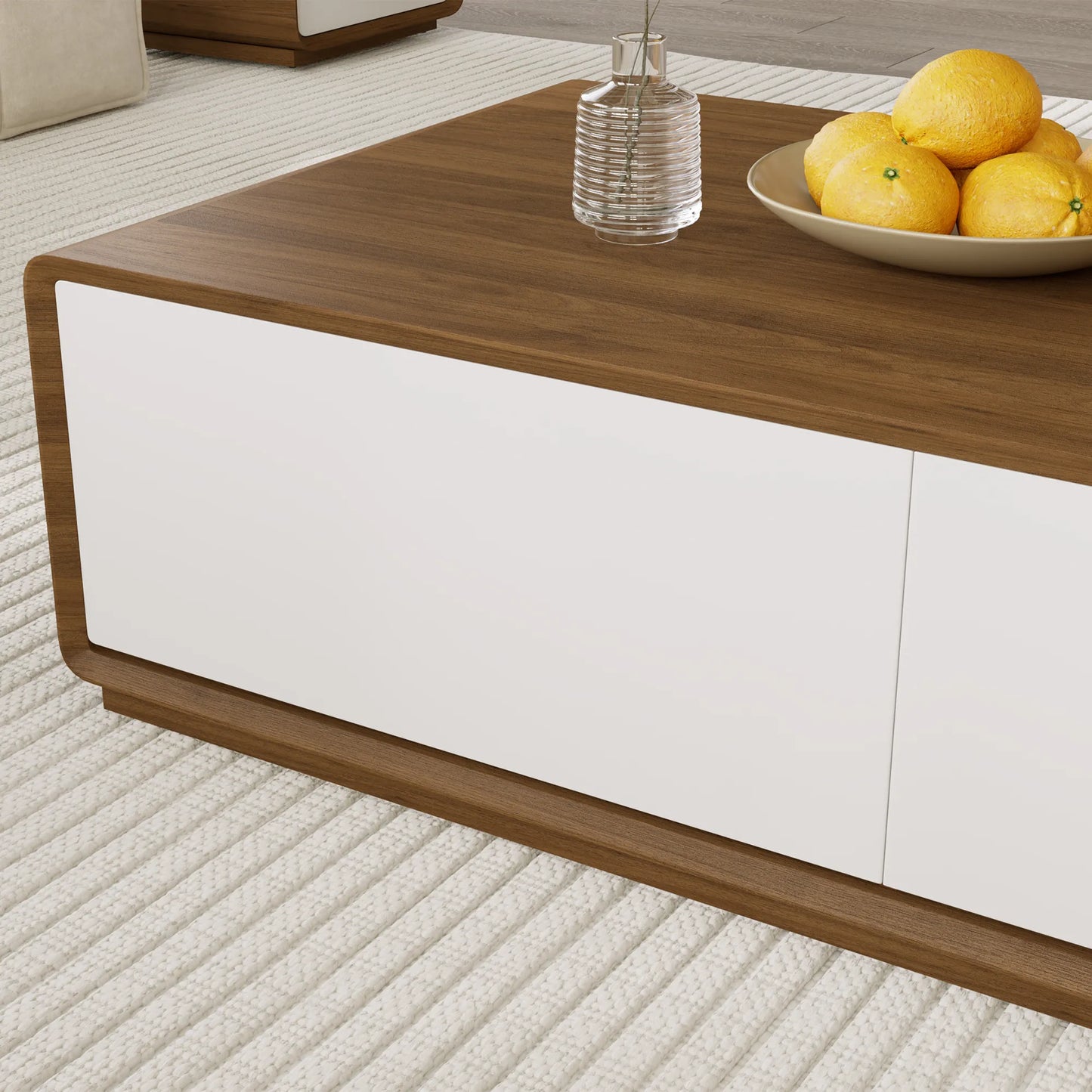 Table basse rectangulaire en bois de 51 po avec rangement