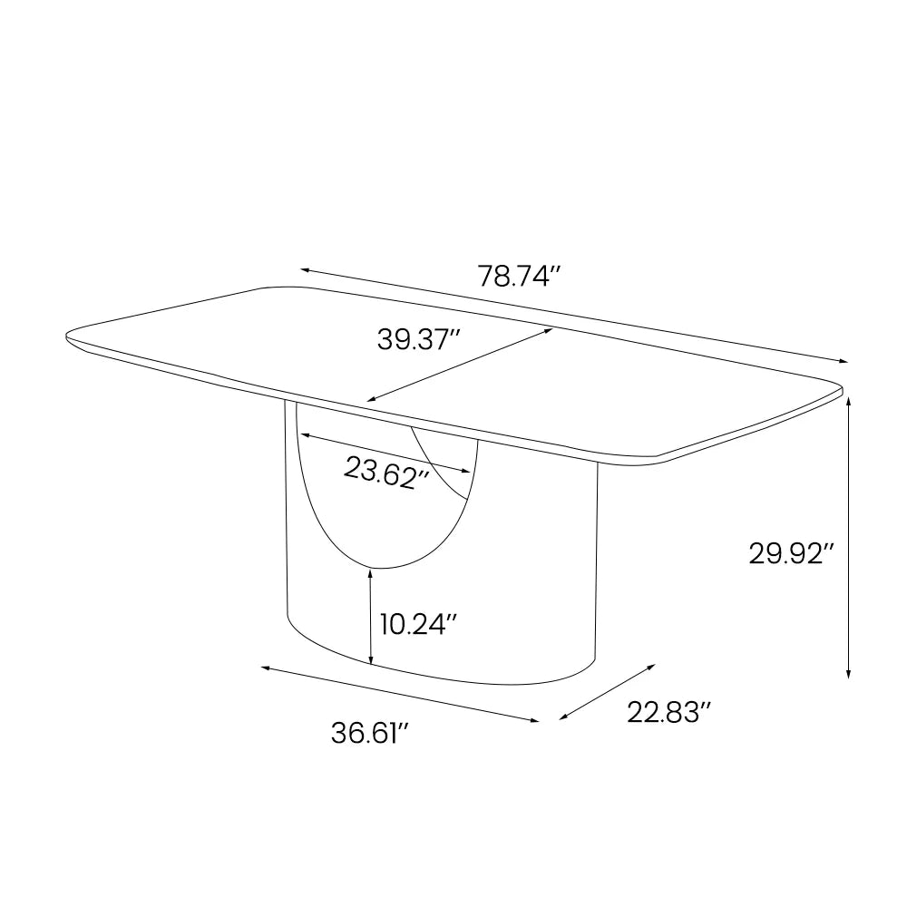 Silva - Rectangular Dining Table — view 6